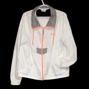 Columbia Flash Forward Windbreaker Jacket Women’s Sz XL Packable Travel Boating